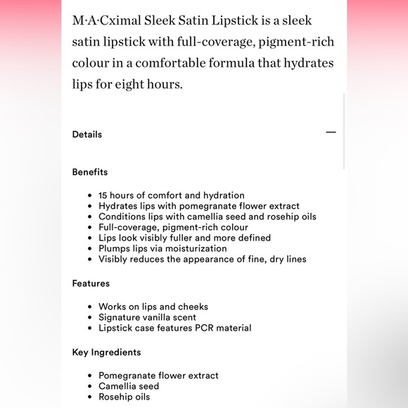 MAC ‘Creme Cup’ M·A·Cximal Sleek Satin Lipstick - Picture 6 of 8